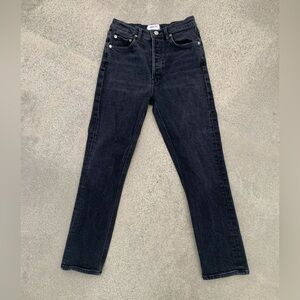 AGOLDE Faded Black Riley Button Fly Jeans [1461]